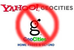 Yahoo!-Geocities logo "noed".
